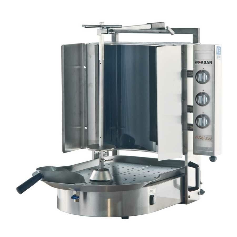 İnoksan Döner Ocağı Gazlı Seran Camlı 6 Radyanlı Alttan Motorlu