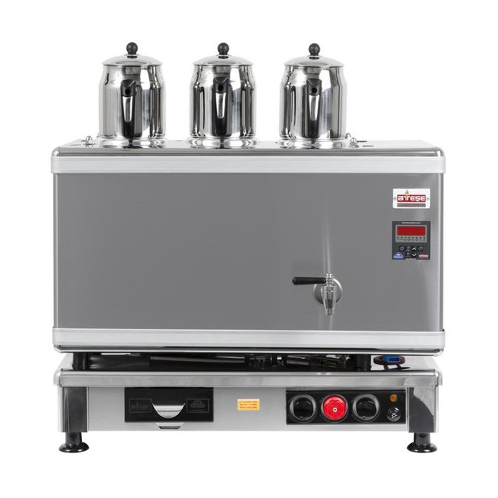 Ateşe Titanium İnoks Akıllı Dijital Çay Makinesi - 3 Demlikli - TIGE03