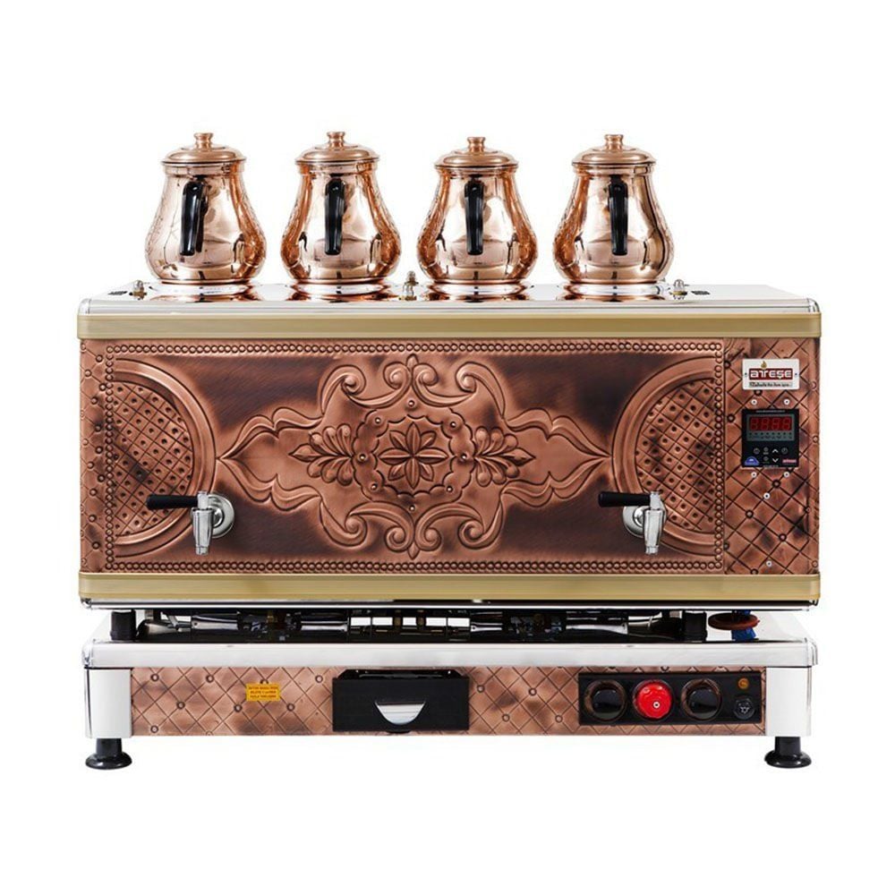 Ateşe Titanium Bakır Akıllı Dijital Çay Makinesi - 5 Demlikli - TAGE05