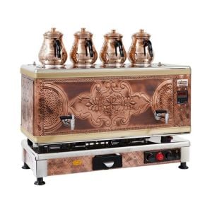 Ateşe Titanium Bakır Akıllı Dijital Çay Makinesi - 6 Demlikli - TAGE06