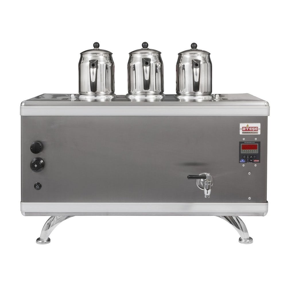 Ateşe Titanium Compact Akıllı inoks Çay Kazanı - 2 Demlikli - TCIGE02