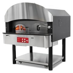 Empero Gas and Wood Digital Rotary Pizza Oven, Ø 300 Mm 9 Pizzas, 130 Pizzas / Hour EMP.SPO.05-D