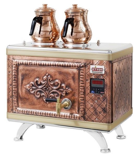 Ateşe Titanium Compact Akıllı Bakır Çay Kazanı - 2 Demlikli - TCAGE02