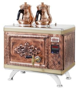 Ateşe Titanium Compact Akıllı Bakır Çay Kazanı - 2 Demlikli - TCAGE02