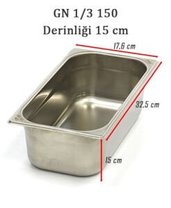 Kayalar Gastronom Küvet, GN 1/3-150 mm