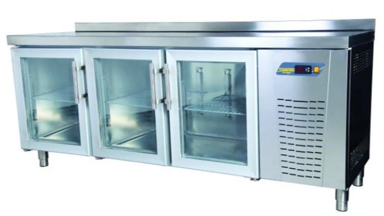 Ndustrio TPG-73 GD Tezgah Tipi Buzdolabı, 3 Cam Kapılı, Gastronom