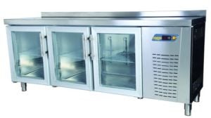Ndustrio TPG-73 GD Tezgah Tipi Buzdolabı, 3 Cam Kapılı, Gastronom