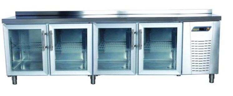Ndustrio TPG-74 GD Tezgah Tipi Buzdolabı, 4 Cam Kapılı, Gastronom