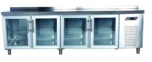 Ndustrio TPG-74 GD Tezgah Tipi Buzdolabı, 4 Cam Kapılı, Gastronom