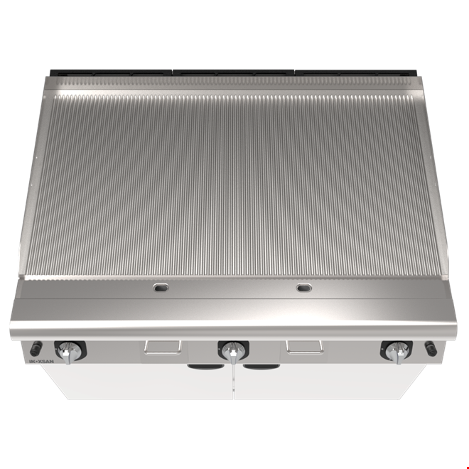 İnoksan INO-9IG31 Perfect 900 Serisi Gazlı Oluklu Izgara (18 kW, 1.5 Modül, Dolaplı) - 120 cm