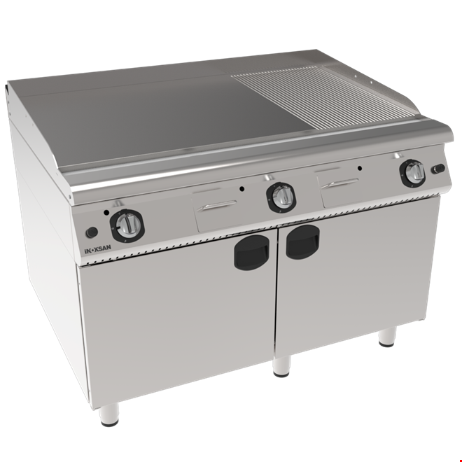 İnoksan INO-9IG32 Perfect 900 Serisi Gazlı Kombi Izgara (18 kW, 1/3 Oluklu, 2/3 Düz) - 120 cm