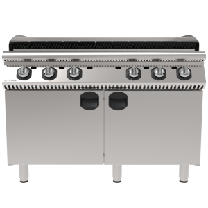 İnoksan İNO-9LG30 Perfect 900 Serisi Gazlı Sulu-Lav Taşlı Izgara (30,9 kW, 1.5 Modül, 6 Kontrol Bölmeli) - 120 cm