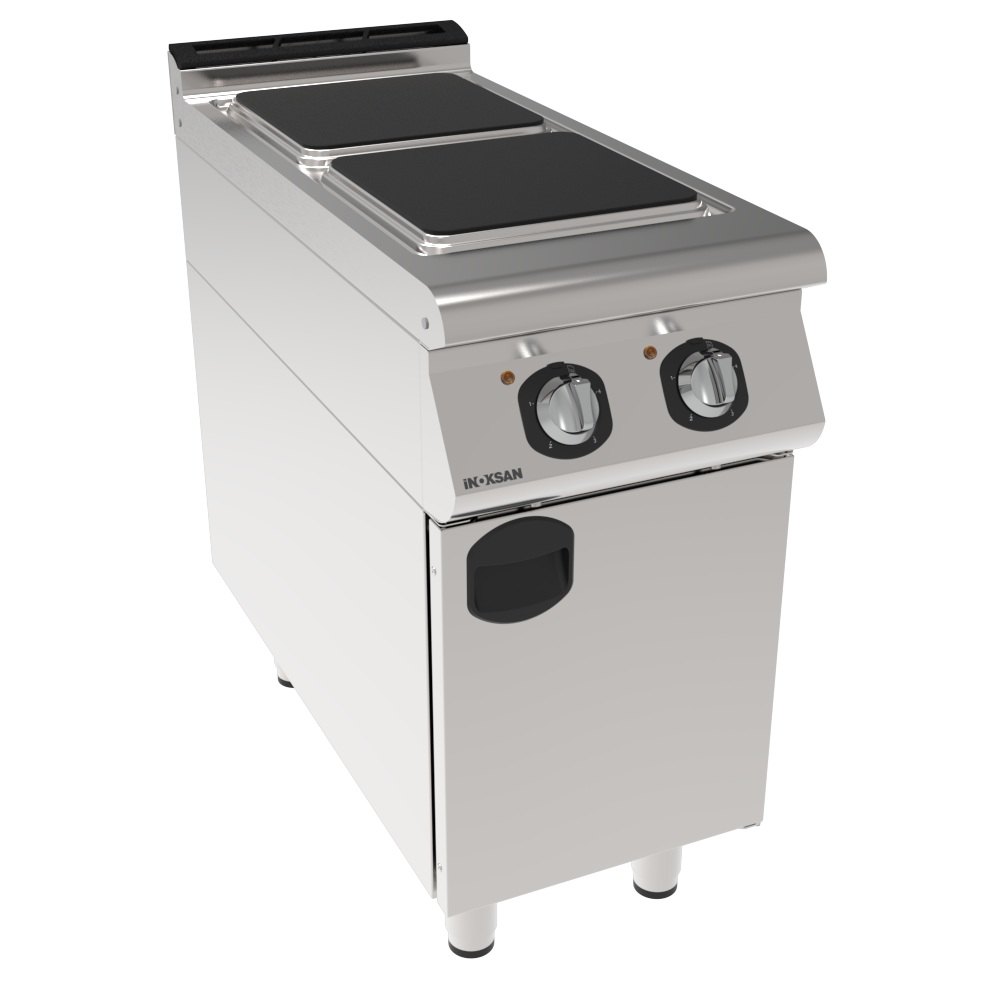 INO-9KE10 Elektrikli Kuzine - 1/2 Modül, 8 kW, Dolaplı - Endüstriyel Mutfak Ocağı