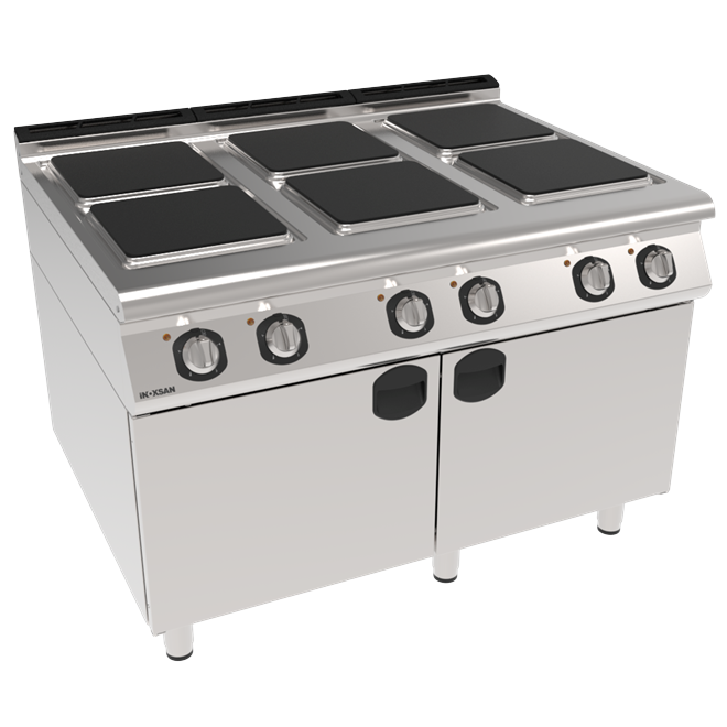 طباخ كهربائي İnoksan 9KE30 Perfect 900 Series مع خزانة ، 6 أطباق مربعة