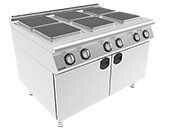 İnoksan 9KE30 Perfect 900 Series Electric Cooker with Cabinet, 6 Square Plate