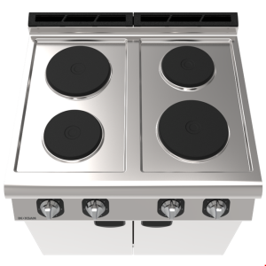 İNOKSAN INO-7KE 20 Elektrikli Kuzine: 4 Gözlü Dolaplı Endüstriyel Ocak (9.2 kW)