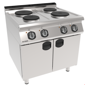 İNOKSAN INO-7KE 20 Elektrikli Kuzine: 4 Gözlü Dolaplı Endüstriyel Ocak (9.2 kW)