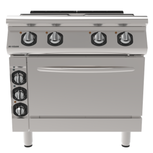 İNOKSAN INO-9KE23 Fırınlı Elektrikli Endüstriyel Ocak | Turbo Fanlı, 4 Plakalı, GN 2/1 Uyumlu, 22 kW Kombi Ünite