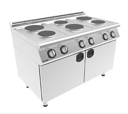 İnoksan Perfect 700 Seri Elektrikli Ocak, Dolaplı, 6 Pleytli, INO-7KE30