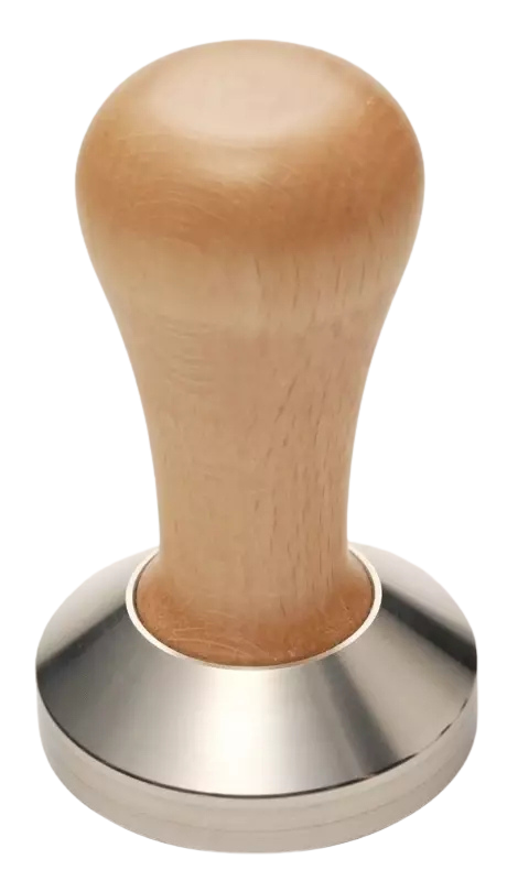 VNX TWH-58-N Ahşap Saplı Kahve Tamperi 58 mm – Naturel | Profesyonel Espresso Sıkıştırıcı