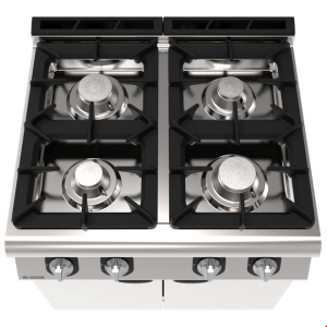 İNOKSAN INO-7KG 20 Gazlı Kuzine: 4 Gözlü Dolaplı Endüstriyel Ocak (19 kW)