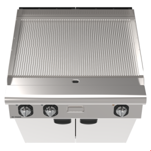 İNOKSAN INO-7IE 21 Oluklu Yüzeyli Elektrikli Izgara: 80 cm, Çift Bölgeli, Dolaplı (9 kW)