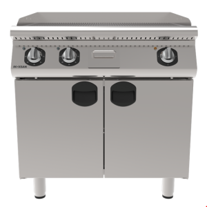 İNOKSAN INO-7IE 21 Oluklu Yüzeyli Elektrikli Izgara: 80 cm, Çift Bölgeli, Dolaplı (9 kW)