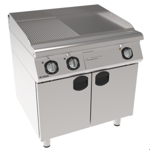 İNOKSAN INO-7IE 22 Hibrit Elektrikli Izgara: ½ Düz + ½ Oluklu Yüzey, Çift Bölgeli (9 kW)