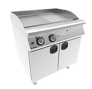 İnoksan Gas Grill, ½ Flat ½ Corrugated , With Cupboard, INO-7IG22