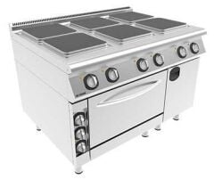 İnoksan 9KE33 Perfect 900 Series, 6 Square Plate 1 Mode Oven 1/2 Mode Cabinet