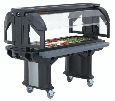 Cambro VBRHD6 الحجم القياسي والكثافة العالية ، قضيب VERSA بعجلات 183 سم - أسود