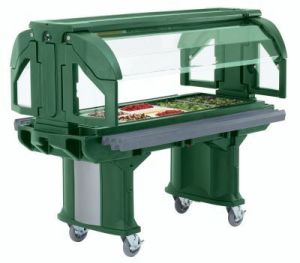 Cambro VBRHD6 Standart Boy ve Yüksek Yoğunluk, Tekerlekli VERSA Bar 152 CM - Yeşil