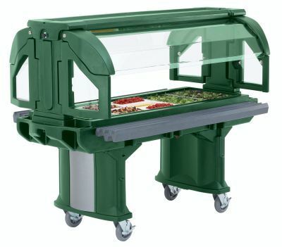 Cambro VBRHD6 Standart Boy ve Yüksek Yoğunluk, Tekerlekli VERSA Bar 183 CM - Yeşil