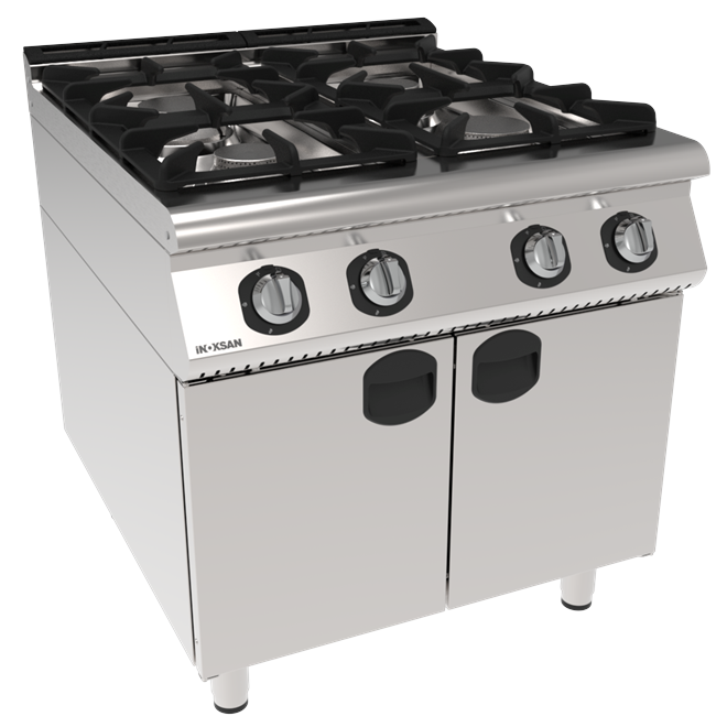 İnoksan INO-9KG20 Perfect 900 Serisi 1 Modül Gazlı Kuzine (30 kW, Dolaplı) - 80 cm