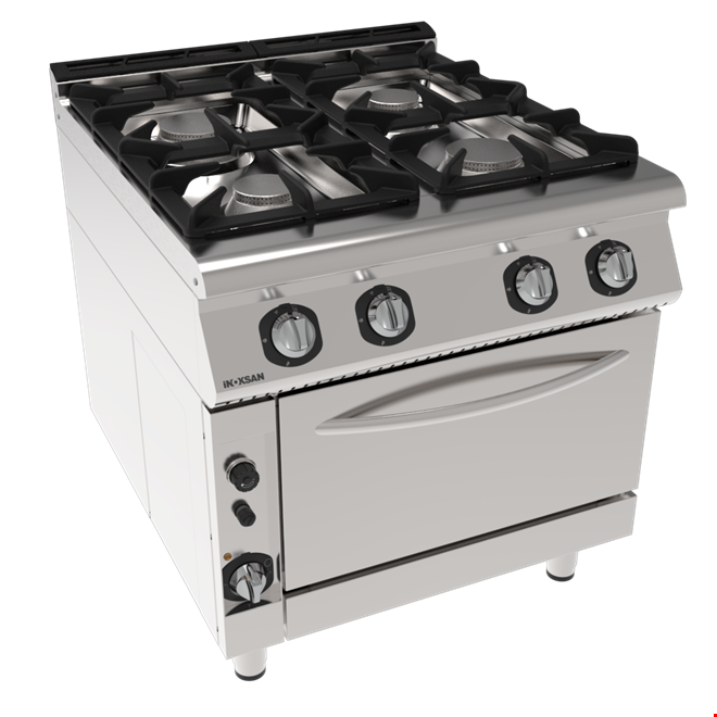 İnoksan INO-9KG23 Perfect 900 Serisi Gazlı Tam Modül Fırınlı Kuzine (38,5 kW) - 80 cm