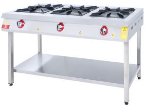 Drn 3 Gözlü Taban Raflı Ocak, Fırınsız Doğalgazlı Ce Belgeli 3 Ocak, 150*64*85, DRNKF-1560
