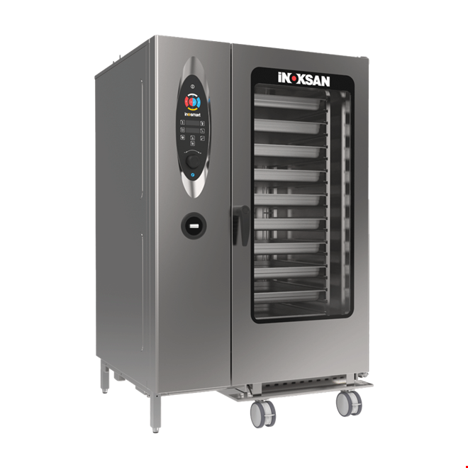 İNOKSAN INO-FBG 040 İnosmart Gazlı Kombi Fırın (25 kW) - 40 Tepsi GN 1/1, Dokunmatik Kontrol, Premix Sistem