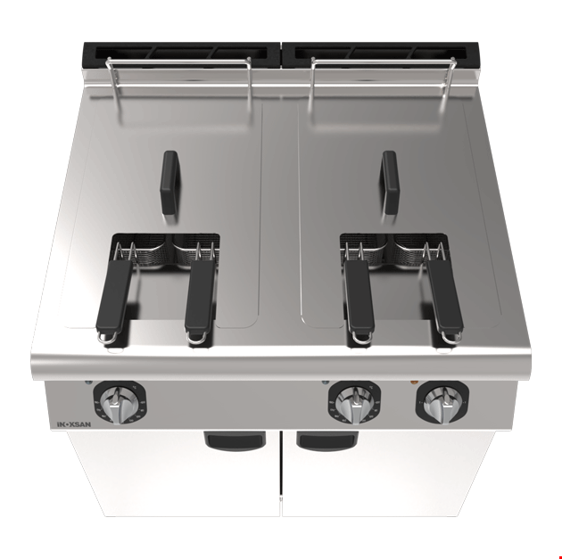 İnoksan INO-7FE20 Tam Modül Elektrikli Fritöz – 32 L Yağ Kapasiteli, 2 Havuzlu 4 Sepetli, Perfect 700 Serisi Dolaplı Fritöz