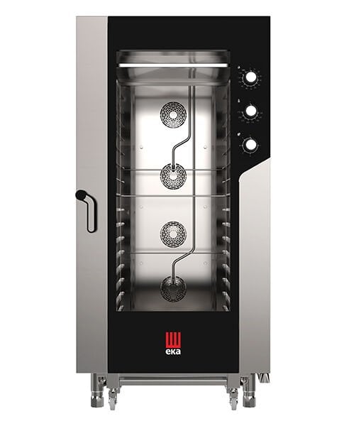 Eka MKF 1664 S Elektrikli Konvveksiyon Fırın, Nemlendirmeli, Elektromekanik 16 Adet 600x400 Tepsili