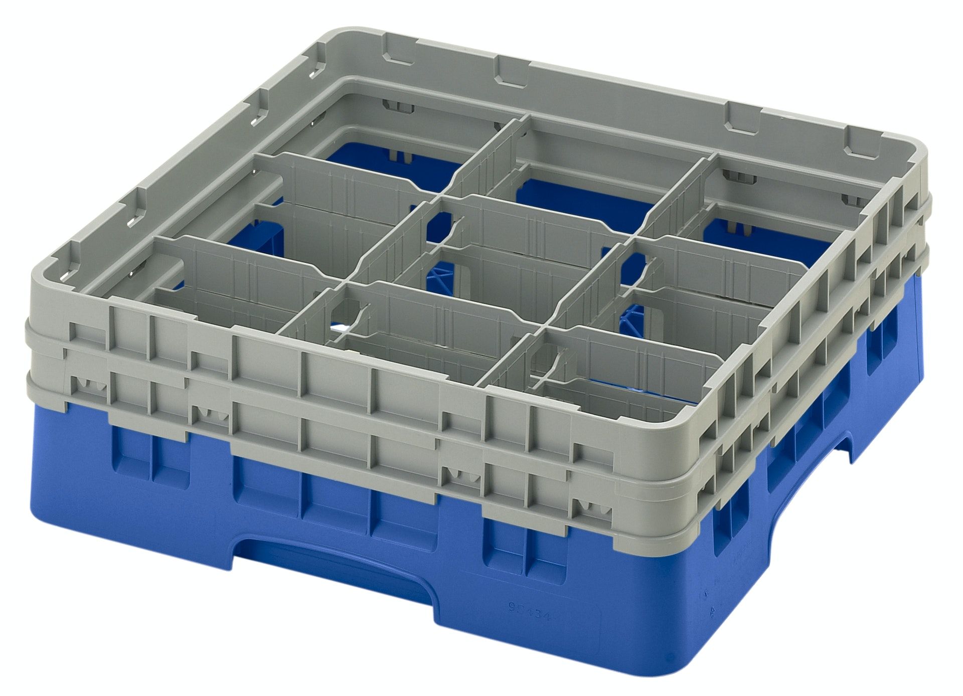Cambro 9 Bölmeli Bardak Basketi Mavi - 13,2 cm 3X3X2