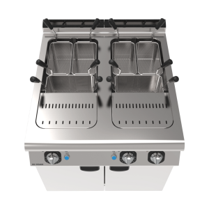 İNOKSAN INO-9ME 20 Profesyonel Elektrikli Makarna Haşlama - 80 cm Perfect 900 Çift Havuzlu (18 kW, 60 Litre)