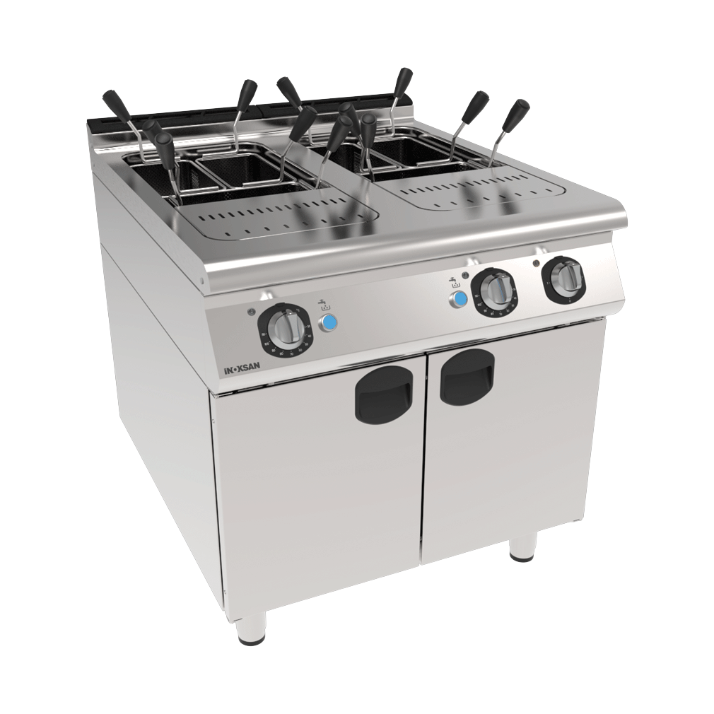 İNOKSAN INO-9ME 20 Profesyonel Elektrikli Makarna Haşlama - 80 cm Perfect 900 Çift Havuzlu (18 kW, 60 Litre)