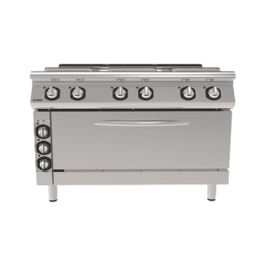 İNOKSAN INO-9KE33F Fırınlı Elektrikli Endüstriyel Kuzine | 6 Pleytli  Ocak, 32 kW, Turbo Fırınlı Kombi Ünite