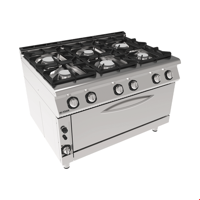 İnoksan INO-9KG33F Perfect 900 Serisi Gazlı Fırınlı Kuzine (1.5 Modül, 53,5 kW) - 120 cm