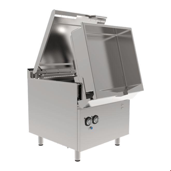 İNOKSAN INO-9DE 08T Otomatik Devrilir Tava: 80 Lt Kapasiteli Motorlu Endüstriyel Elektrikli Pişirme Ünitesi