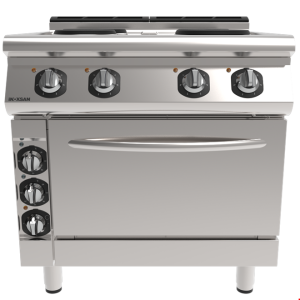 İNOKSAN INO-7KE 23 Fırınlı Elektrikli Kuzine: 4 Gözlü Ocak ve GN 2/1 Turbo Fırın (15.2 kW)