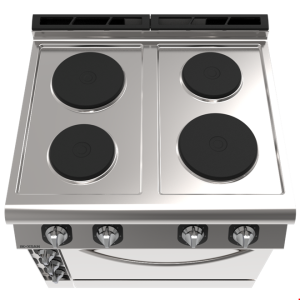 İNOKSAN INO-7KE 23 Fırınlı Elektrikli Kuzine: 4 Gözlü Ocak ve GN 2/1 Turbo Fırın (15.2 kW)