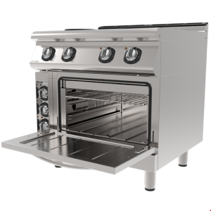 İNOKSAN INO-7KE 23 Fırınlı Elektrikli Kuzine: 4 Gözlü Ocak ve GN 2/1 Turbo Fırın (15.2 kW)