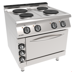 İNOKSAN INO-7KE 23 Fırınlı Elektrikli Kuzine: 4 Gözlü Ocak ve GN 2/1 Turbo Fırın (15.2 kW)