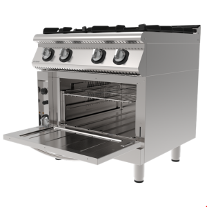 İNOKSAN INO-7KG 23 Fırınlı Gazlı Kuzine: 4 Gözlü Ocak ve Fırın Kombinasyonu (27.5 kW)